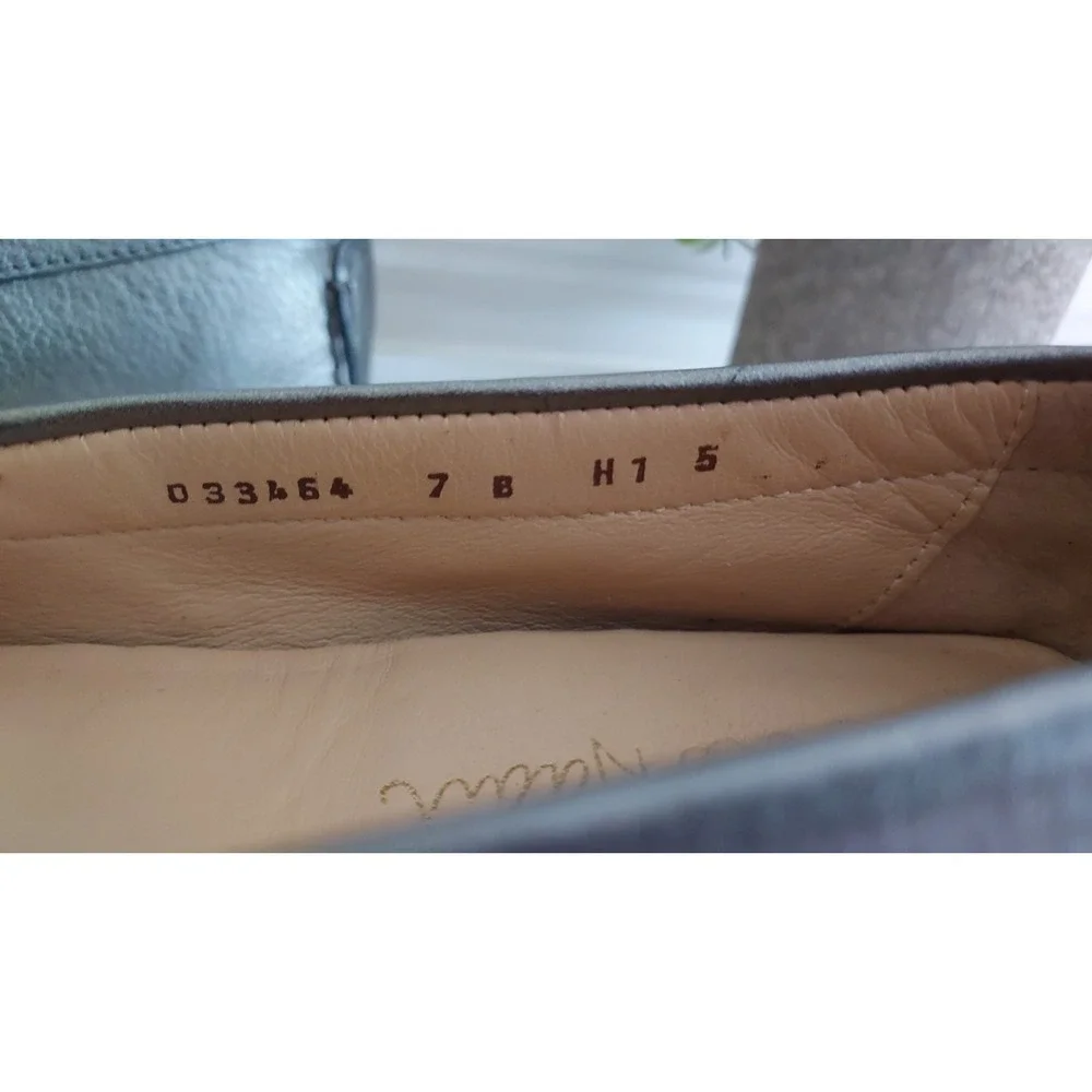Cole Haan Loafers Women's US 7 Gray Leather Pebble Grain‎ Slip-On Shoes N Air